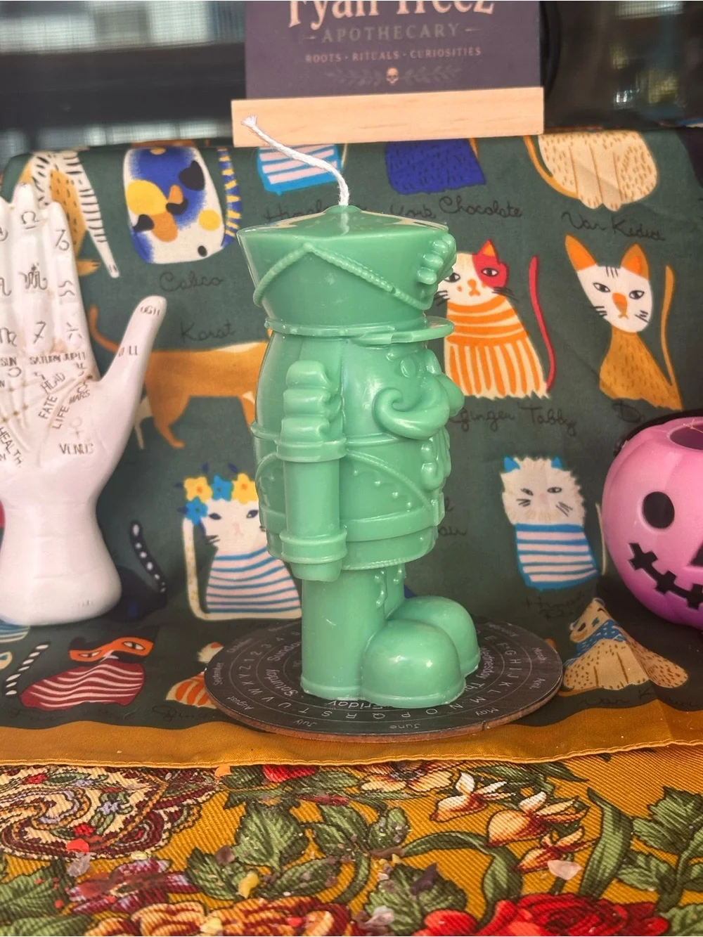 Green Nutcracker Candle